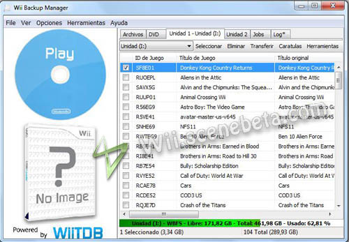 Descargar Wii Backup Manager Versión 3.0.8 build 60